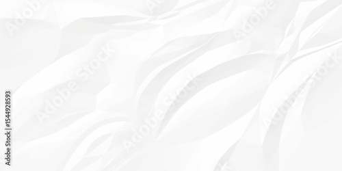 White crumpled and creased paper abstract texture background. panorama grunge wrinkly paper texture background, crumpled pattern texture.3d crumpled white paper texture.