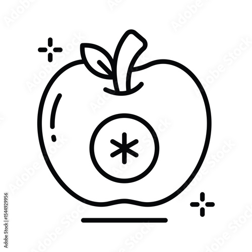 A premium outline icon illustrating healthy diet