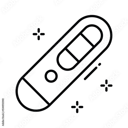 A captivating outline style icon of pregnancy kit