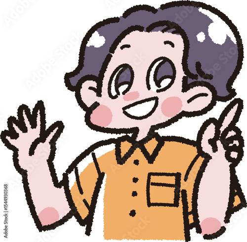 話している子どものイラスト