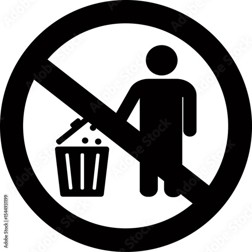 Garbage Can Pictogram Vector