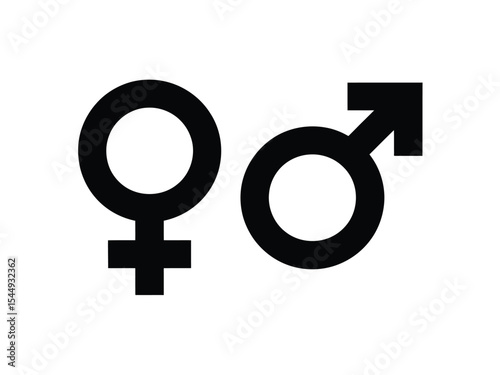 Male and Female Gender Symbols Black Icons male symbol 1