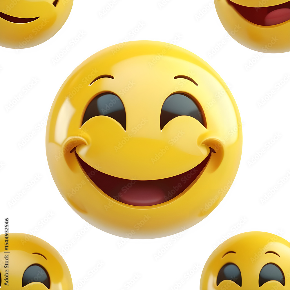 Fototapeta premium set of smiley faces