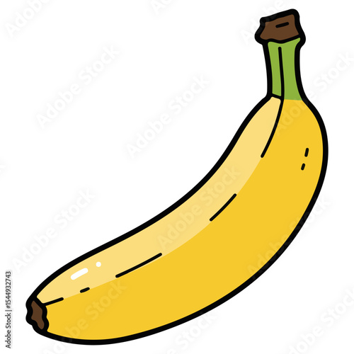 Banana vector illustration, simple design