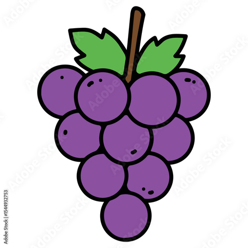 Grape vector illustration, simple design
