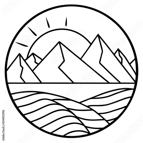 Sunset Mountain Layers