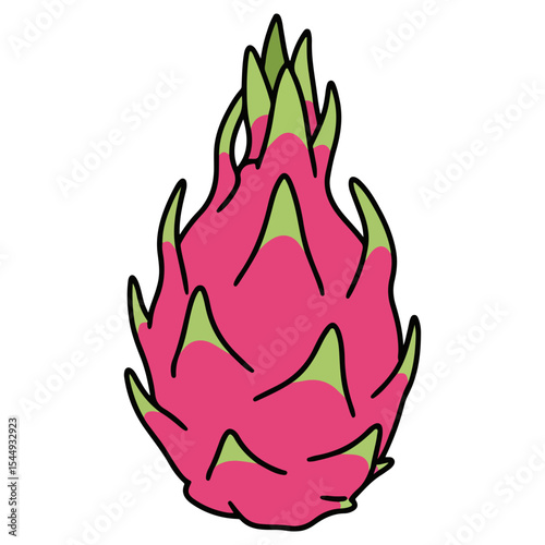 dragonfruit vector illustration, simple design
