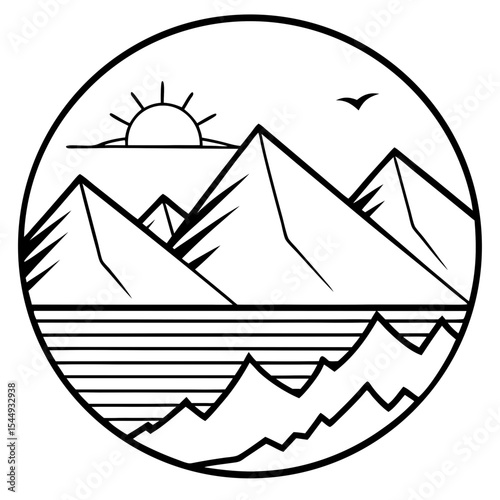 Sunset Mountain Layers
