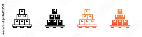 Logistic Multiple Style Icon Set Collection 