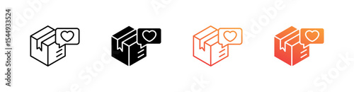 Parcel Multiple Style Icon Set Collection 