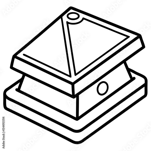 Stud Detector Minimalist Line Art Vector