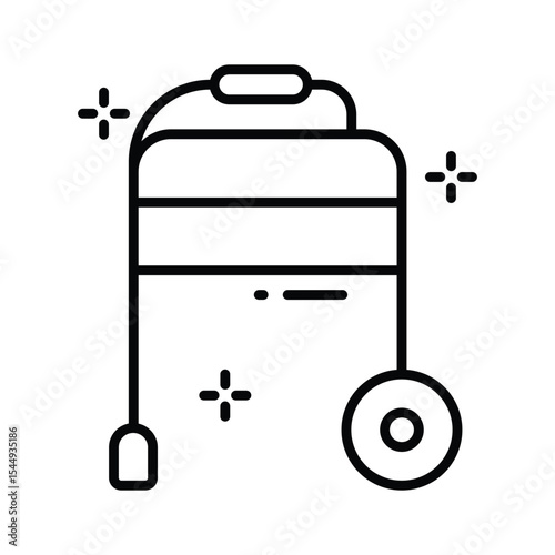 Have a look at this outline style icon of medical trolley cart