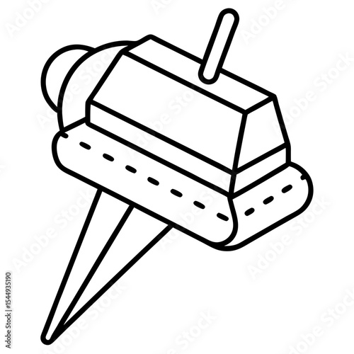 Stud Detector Minimalist Line Art Vector
