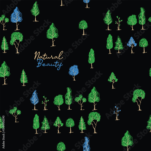 natural beauty hand drawn vector