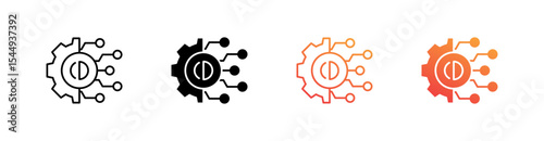 Technology Multiple Style Icon Set Collection 