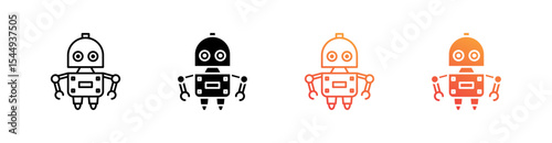 Robot Multiple Style Icon Set Collection 
