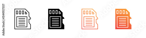 Memory Card Multiple Style Icon Set Collection 