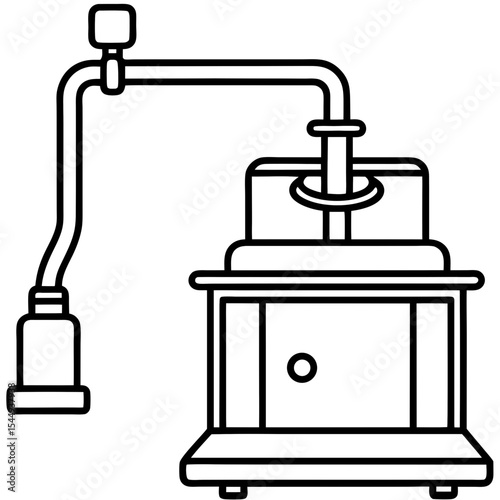 Anesthesia Machine line art vector