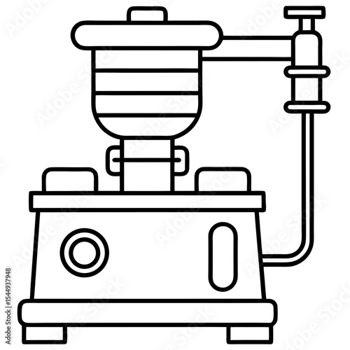 Anesthesia Machine line art vector