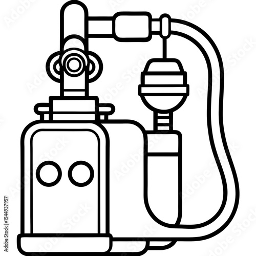 Anesthesia Machine line art vector