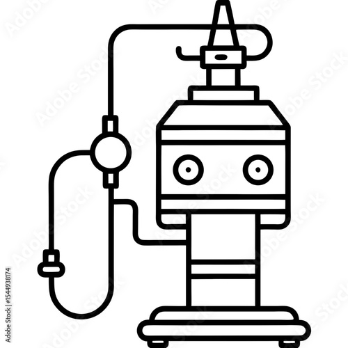 Anesthesia Machine line art vector
