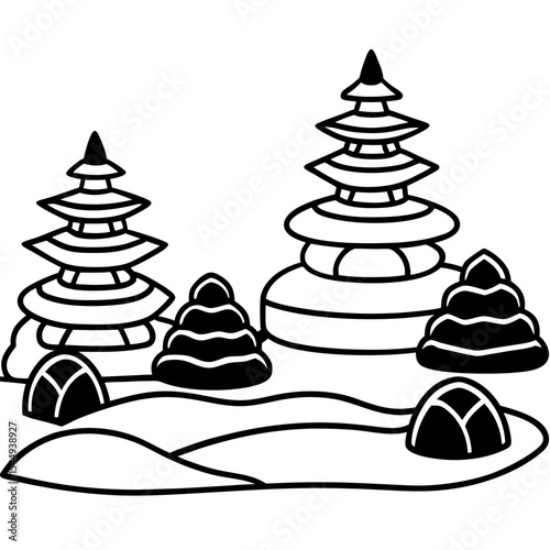 Calm Pebble Flow – Zen Vector