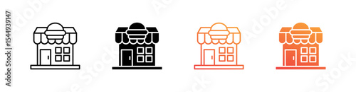 Fast Food Restaurant Multiple Style Icon Set Collection 