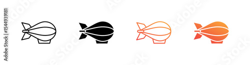 Zeppelin Multiple Style Icon Set Collection 
