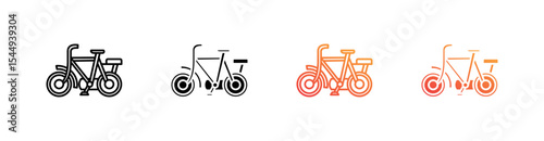 Bicycle Multiple Style Icon Set Collection 