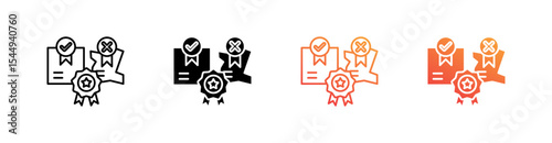 Quality Control Multiple Style Icon Set Collection 