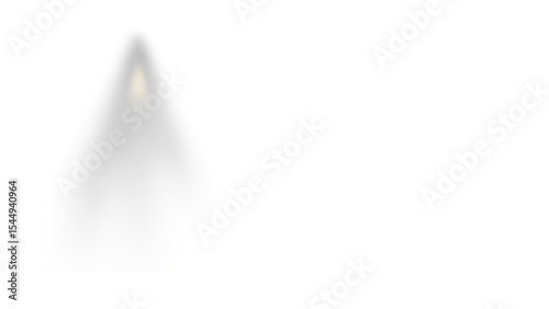 Subtle Spotlight Beam with Soft, Fading Light, Creating a Minimalist and Atmospheric Effect on a Clean, White, and Transparent Background

