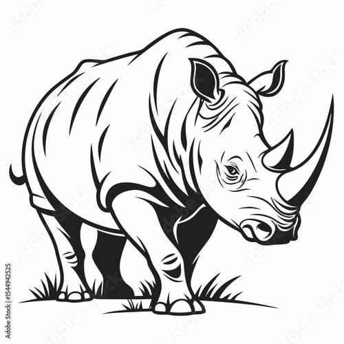 Rhino Face Icon for Logos