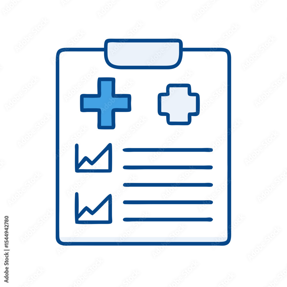 Obraz premium Detailed Clean Line Icon Representing a Medical Chart or Report