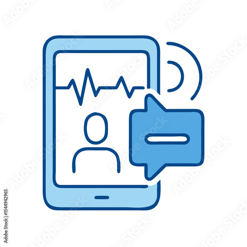 Telemedicine Icons Showcasing Minimal Design in Harmonic Duotone Style