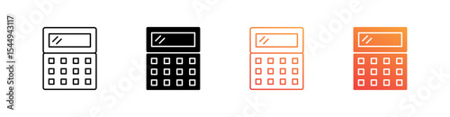 Calculator Multiple Style Icon Set Collection 
