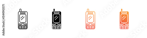 Antique Phone Multiple Style Icon Set Collection 