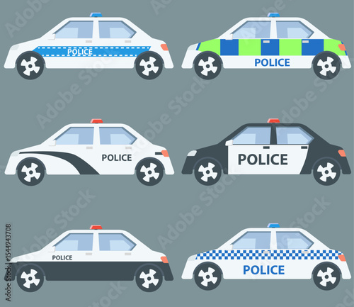 Various police vehicle designs