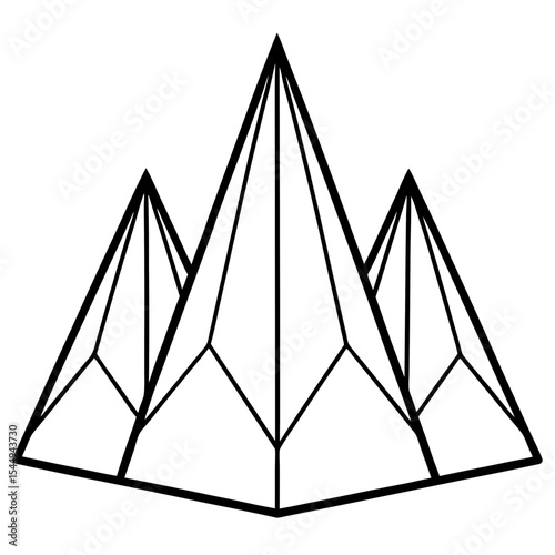 Geometric Peaks in Minimal Line Art