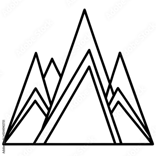 Geometric Peaks in Minimal Line Art