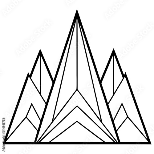 Geometric Peaks in Minimal Line Art