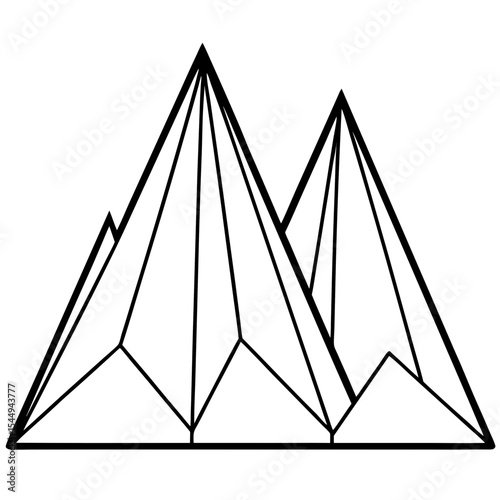 Geometric Peaks in Minimal Line Art