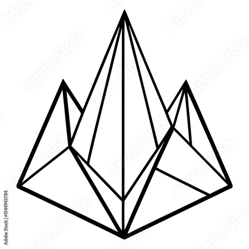 Geometric Peaks in Minimal Line Art
