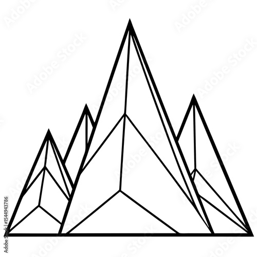 Geometric Peaks in Minimal Line Art