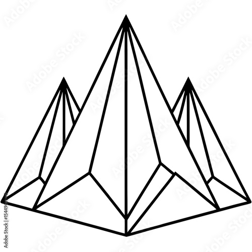 Geometric Peaks in Minimal Line Art