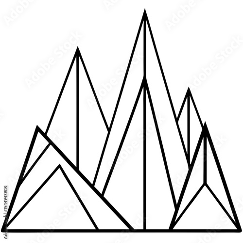 Geometric Peaks in Minimal Line Art
