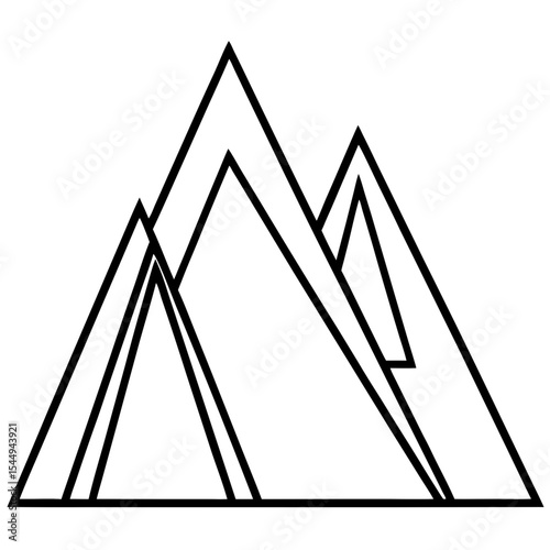 Geometric Peaks in Minimal Line Art