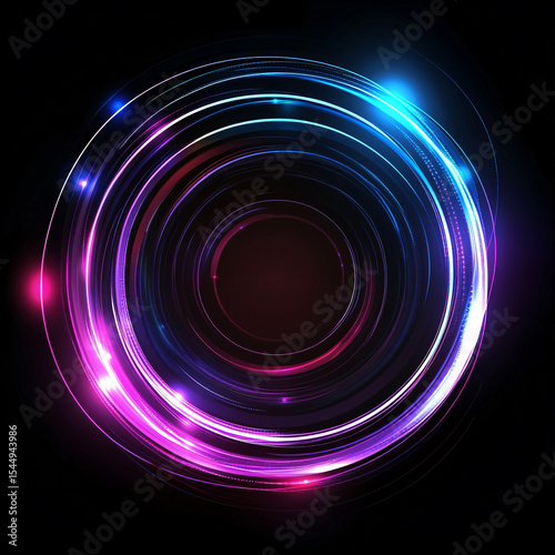 light glow effect on black background