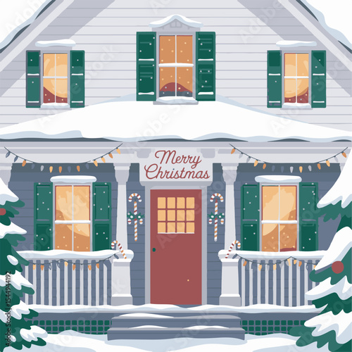 house in the snow