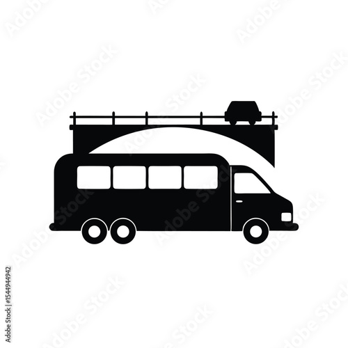 Red London bus vector illustration: a vintage public transport vehicle isolated for travel