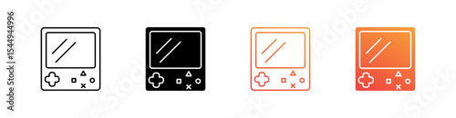 Game Consol Multiple Style Icon Set Collection 